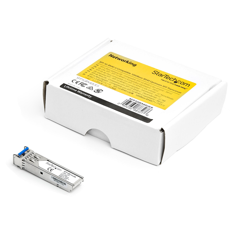 StarTech SFP1GBX40UES 1 GbE Gigabit Ethernet BiDi Fiber (SMF) Transceiver - 1000BASE-BX-U